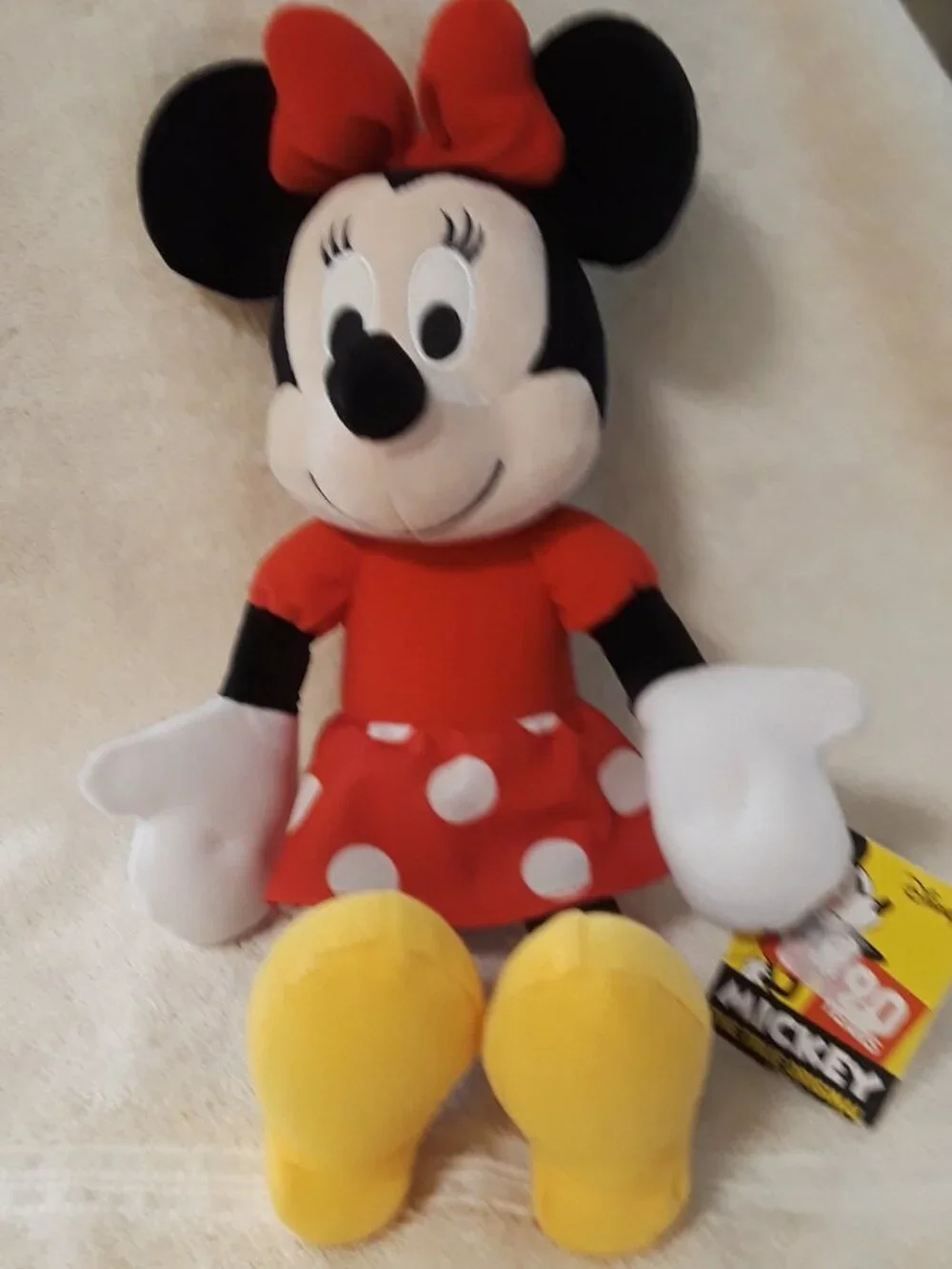 Disney 2Pc: Minnie Mouse NWT Plush + 1991 Walt Disneys Story Land Hardcover Book